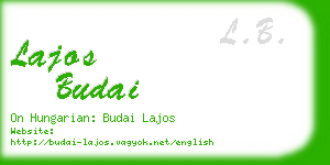 lajos budai business card